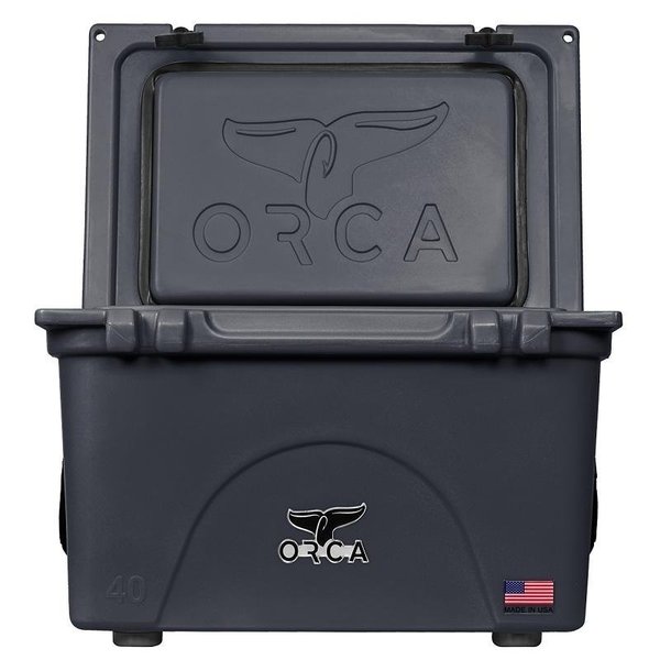 Orca Cooler, 40 qt Cooler, Charcoal, 10 days Ice Retention ORCCH040